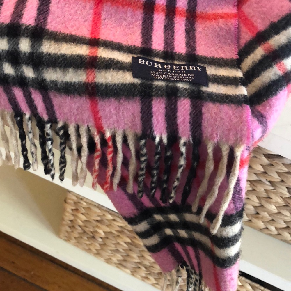 Authentic Burberry London Plaid Cashmere Scarf